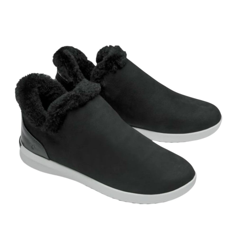 OluKai Malua Hulu Genuine Shearling Waterproof Nubuck Leather Sneaker Women’s 7